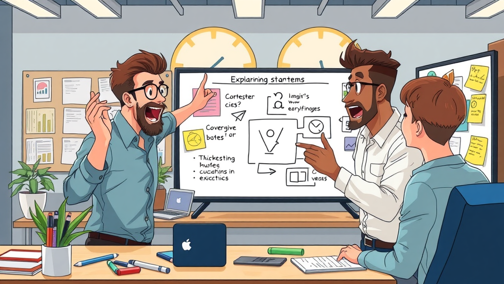 Storyboard showing key marketing strategies from content creation agencies sf, animated and energetic.