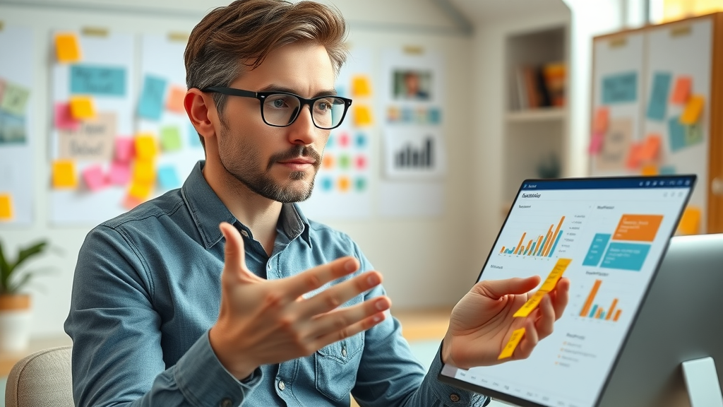 content strategist analyzing digital audience profiles for content production