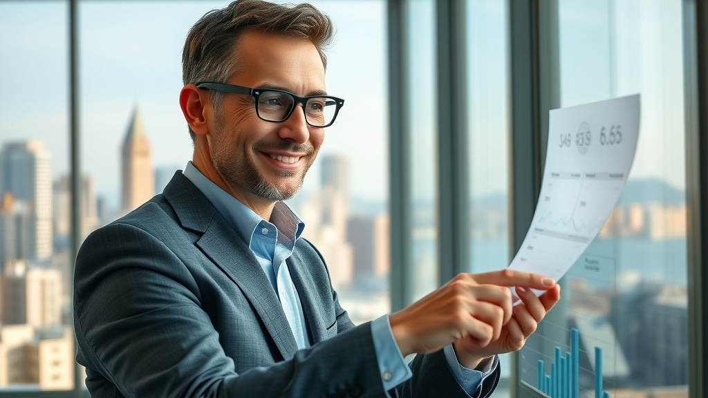 Successful San Francisco business owner reviewing digital analytics, showcasing the impact of content creation agencies sf.