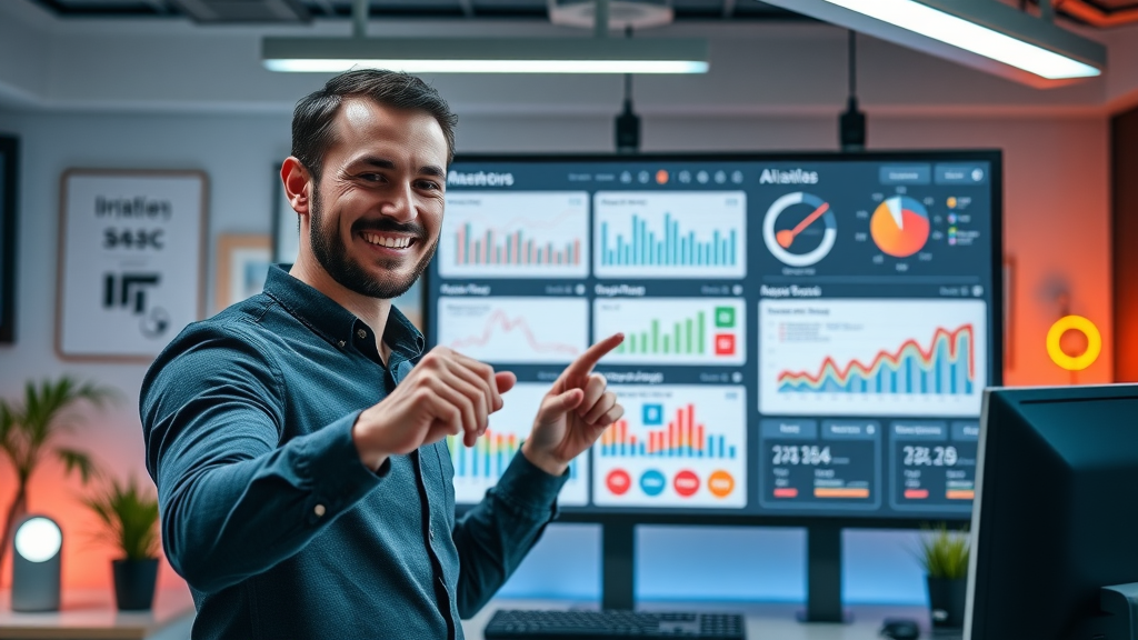 Leading AI marketing tools dashboard and marketer for ai in marketing benefits, digital workspace