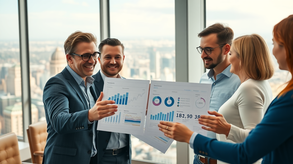 successful marketers reviewing campaign results powered by machine learning in marketing