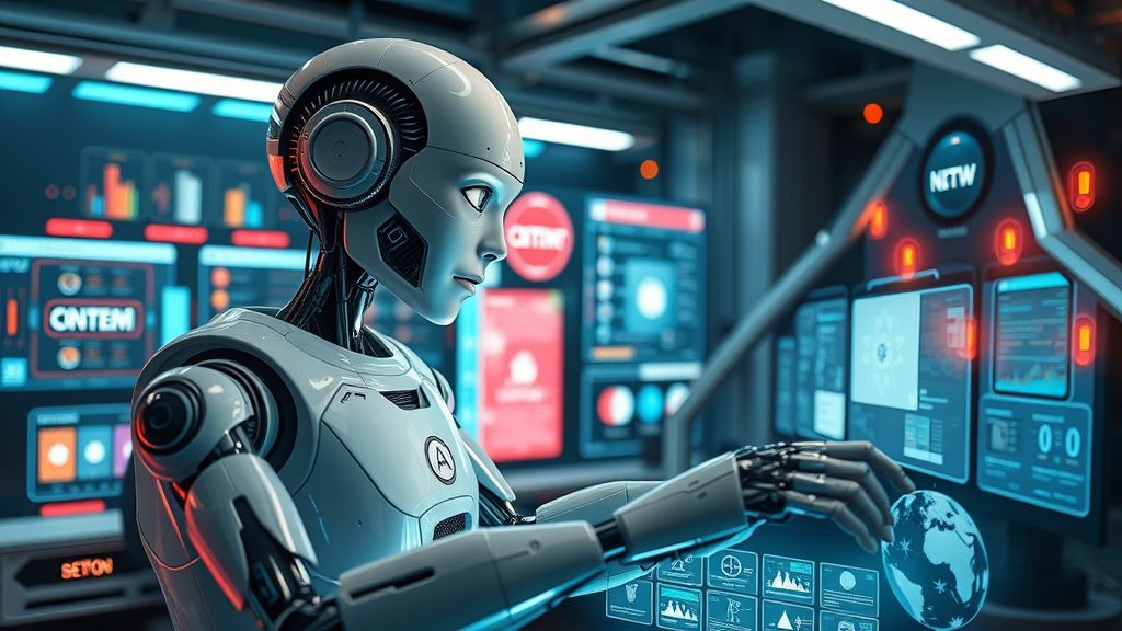 futuristic generative AI robot designing digital personalized marketing content